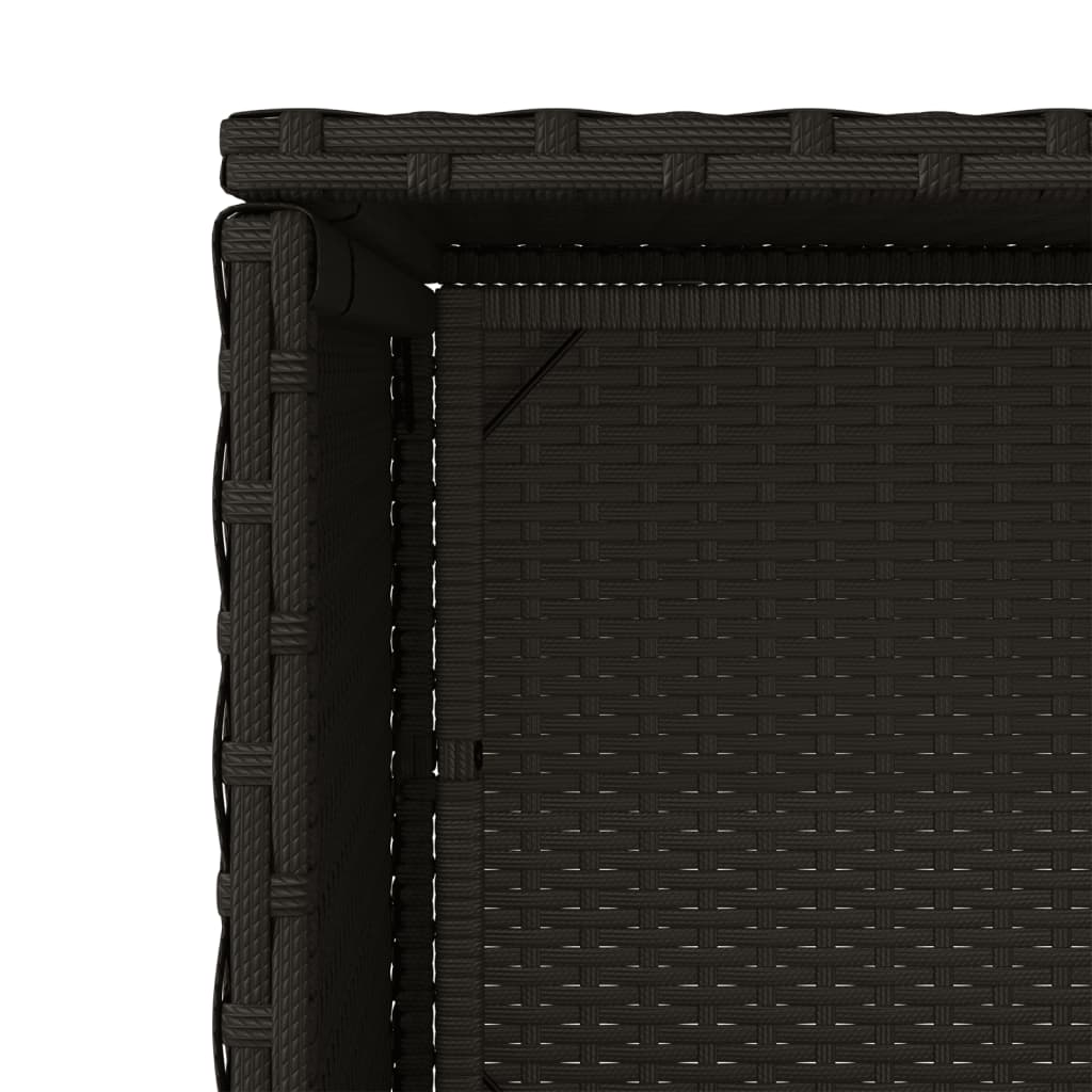 Tuinkast 50x55x115 cm poly rattan zwart