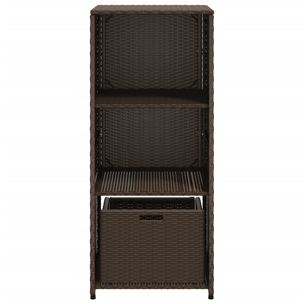 Tuinkast 50x55x115 cm poly rattan bruin