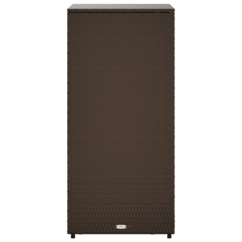 Tuinkast 50x55x115 cm poly rattan bruin