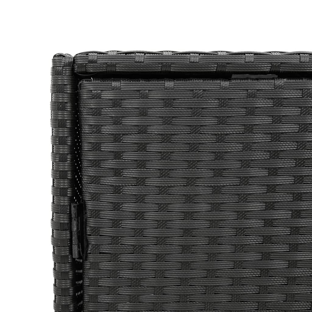 Tuinkast 55x59x80 cm poly rattan zwart