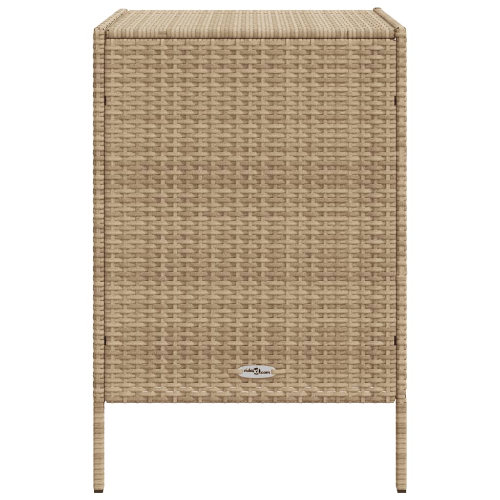 Tuinkast 55x59x80 cm poly rattan beige