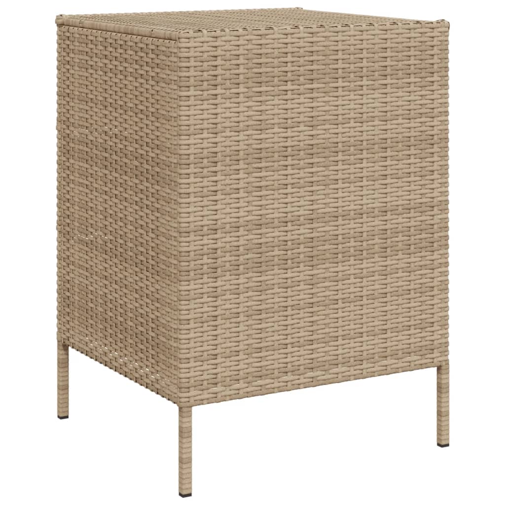 Tuinkast 55x59x80 cm poly rattan beige