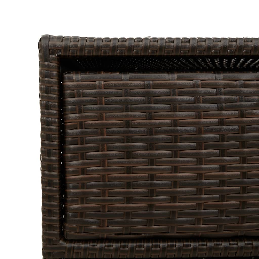 Tuinkast 55x59x69 cm poly rattan bruin
