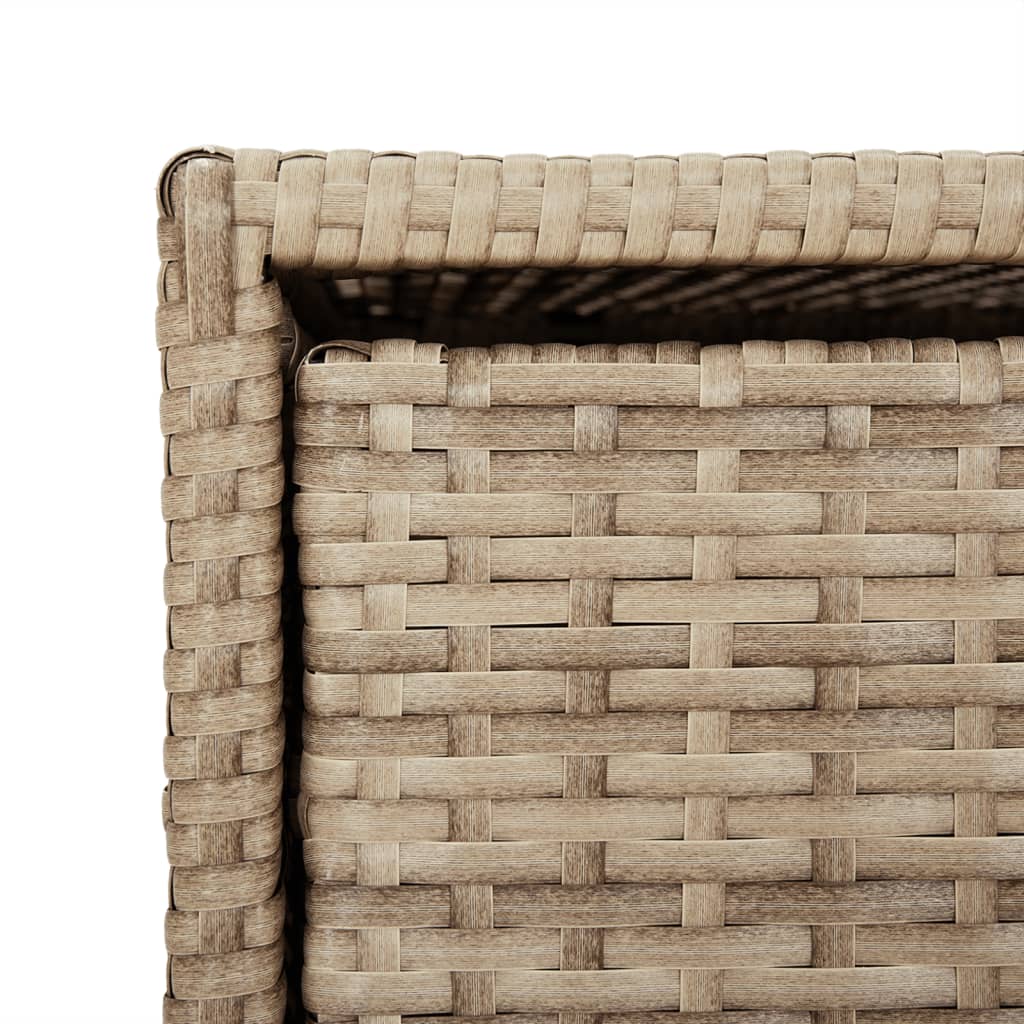 Tuinkast 55x59x69 cm poly rattan beige