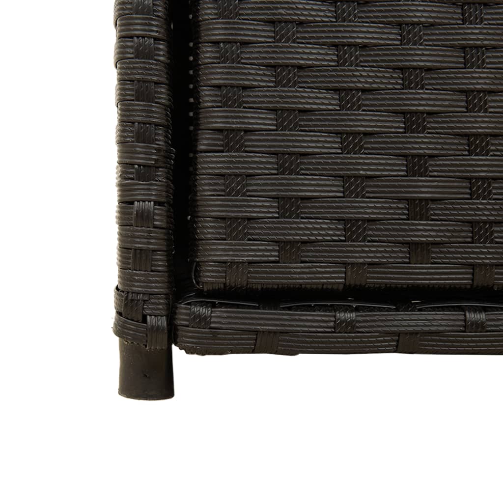 Tuinkast 55x55x111 cm poly rattan zwart