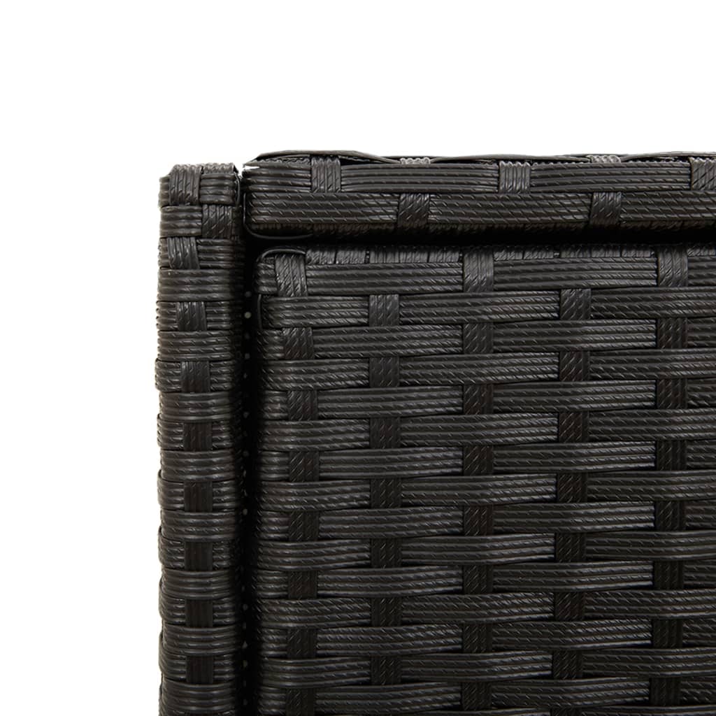 Tuinkast 55x55x111 cm poly rattan zwart