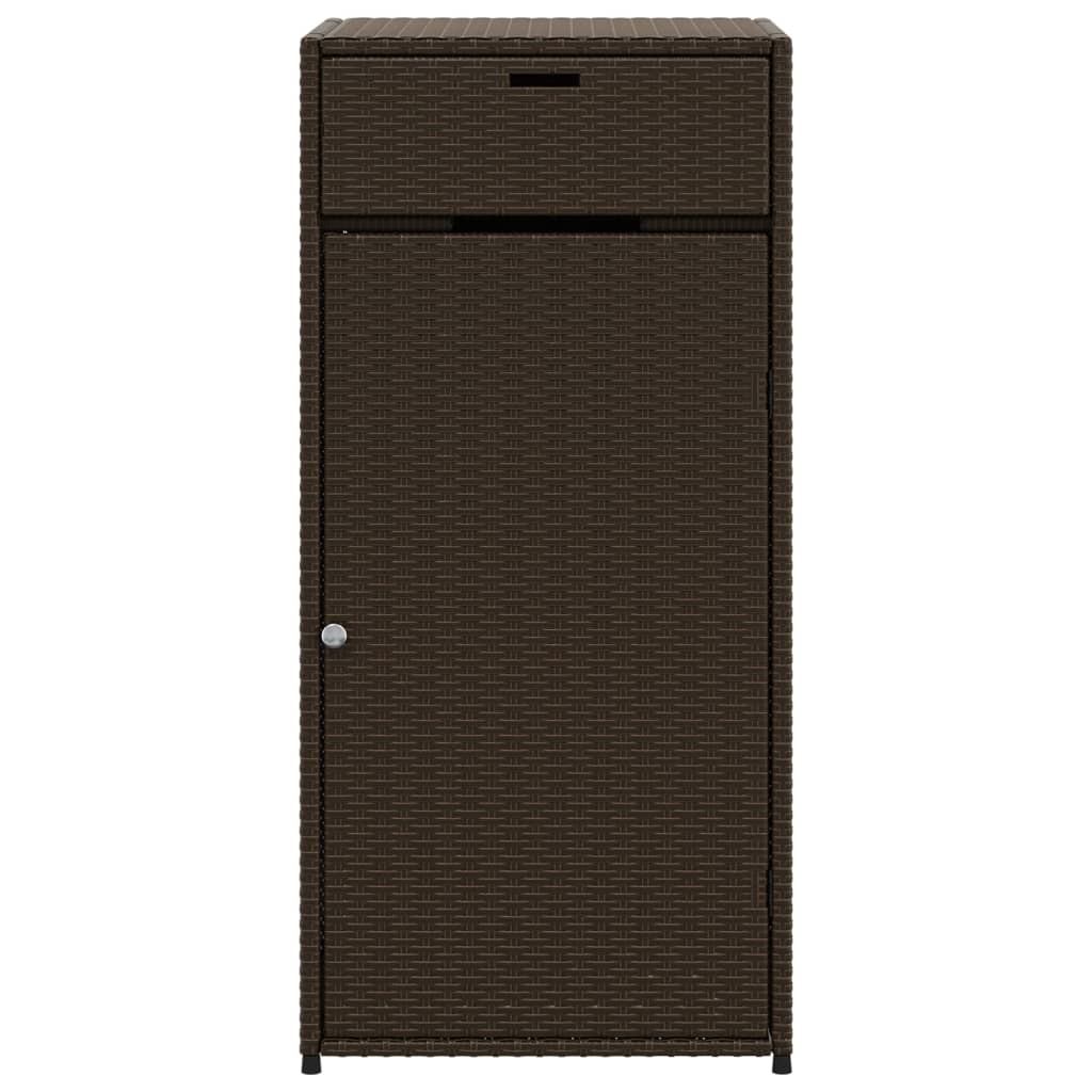 Tuinkast 55x55x111 cm poly rattan bruin