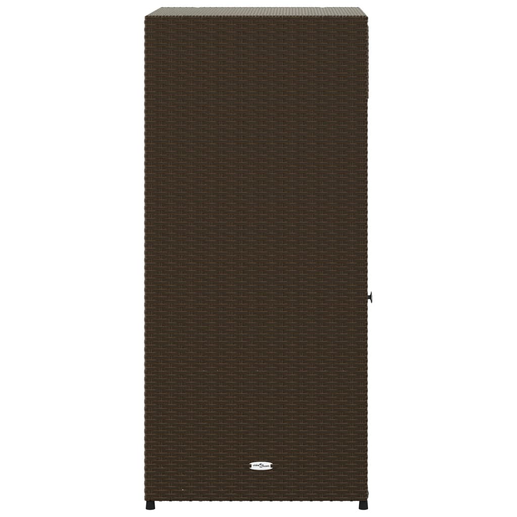Tuinkast 55x55x111 cm poly rattan bruin