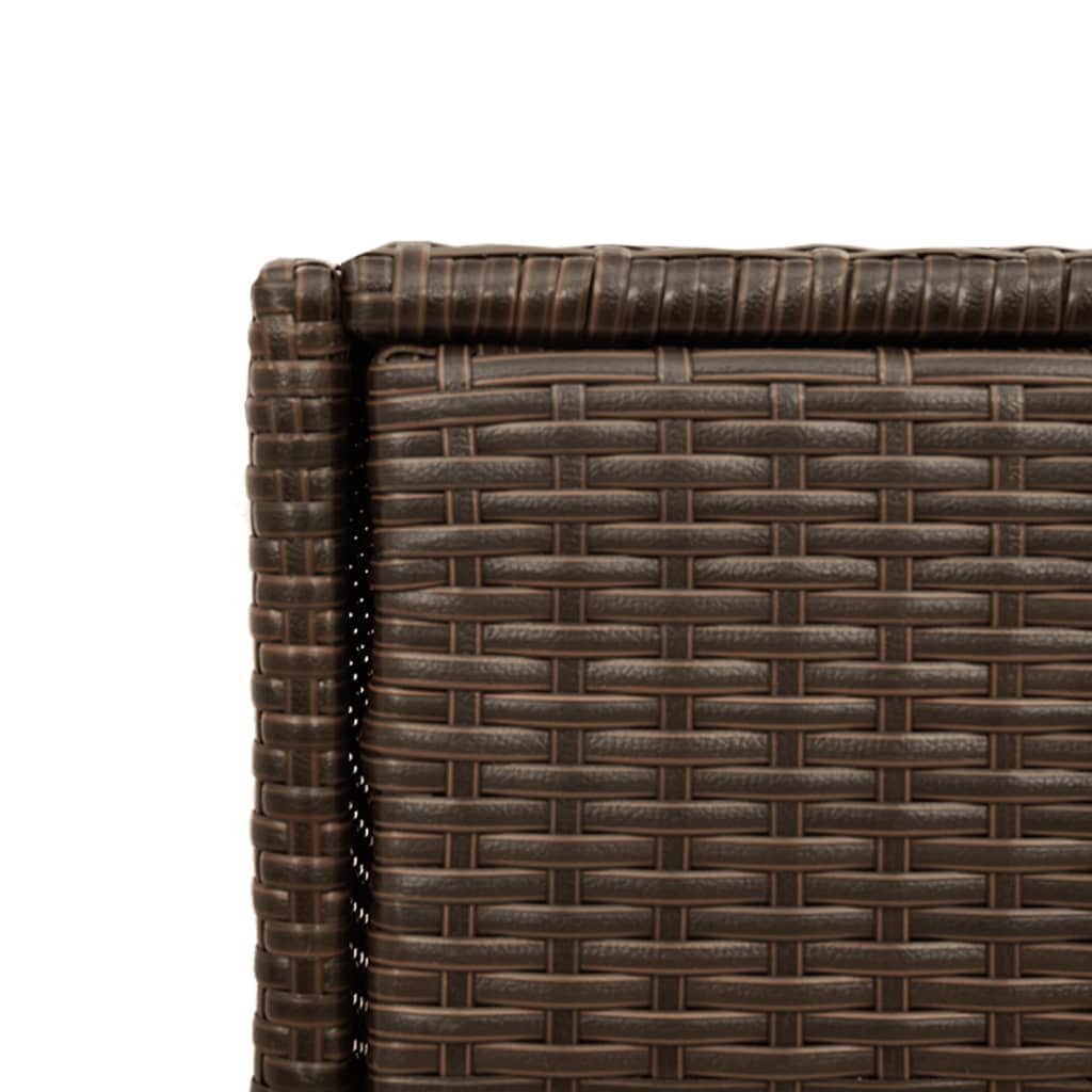 Tuinkast 55x55x111 cm poly rattan bruin