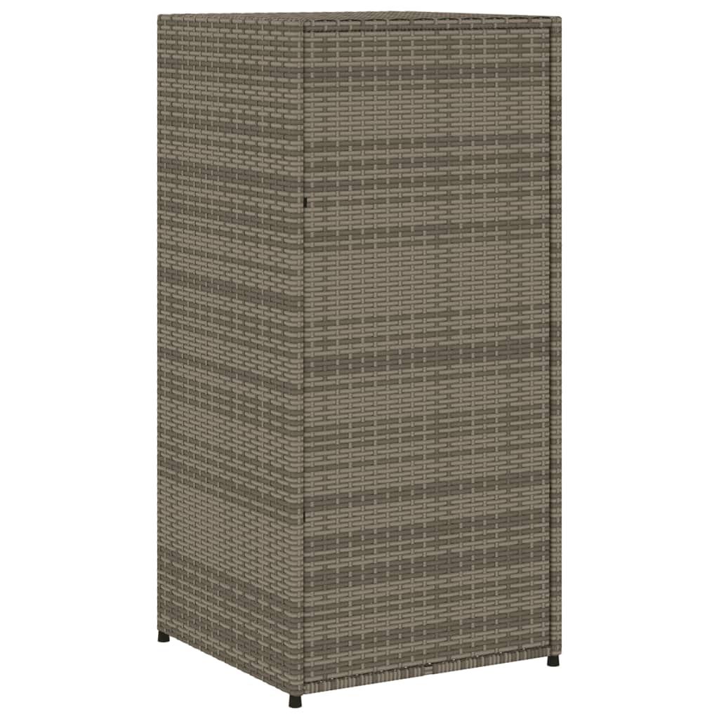 Tuinkast 55x55x111 cm poly rattan grijs