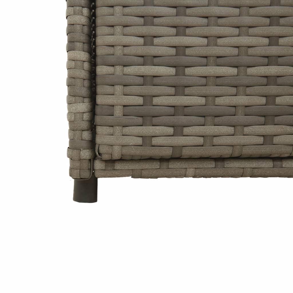 Tuinkast 55x55x111 cm poly rattan grijs