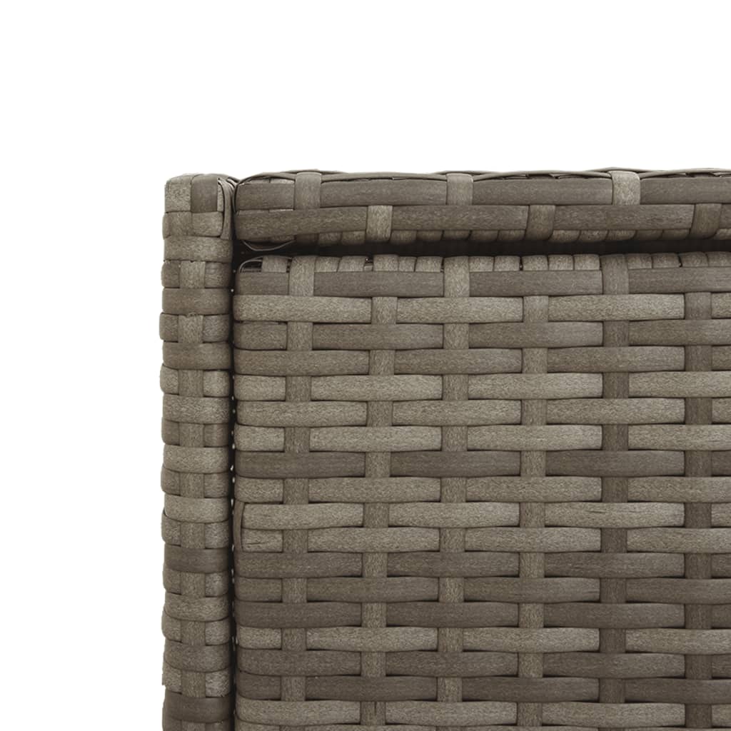 Tuinkast 55x55x111 cm poly rattan grijs