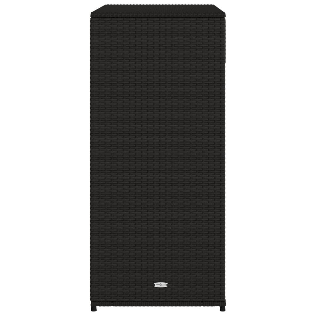 Tuinkast 105x55x113 cm poly rattan zwart