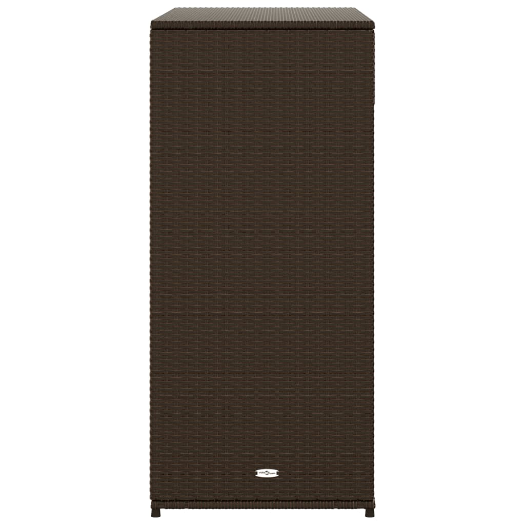 Tuinkast 105x55x113 cm poly rattan bruin