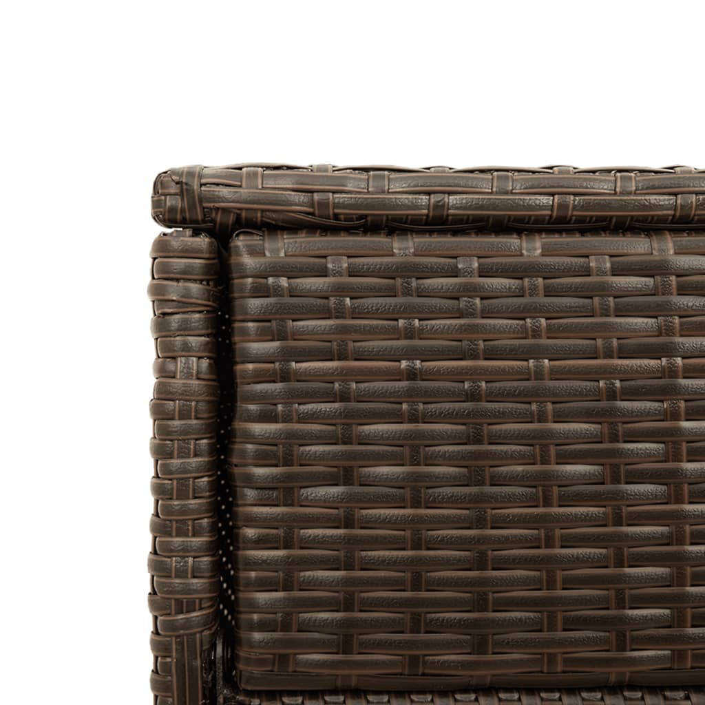 Tuinkast 105x55x113 cm poly rattan bruin