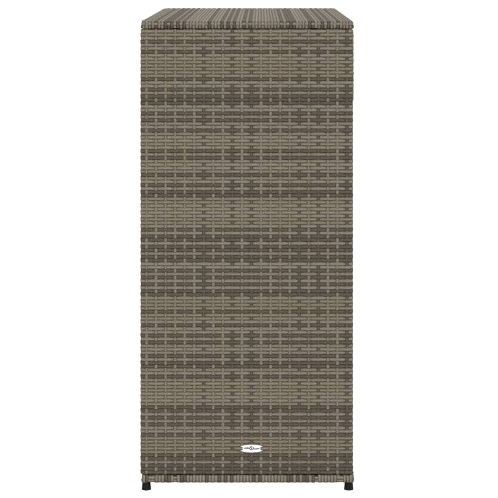 Tuinkast 105x55x113 cm poly rattan grijs