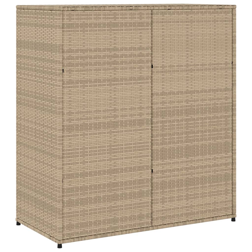 Tuinkast 105x55x113 cm poly rattan beige