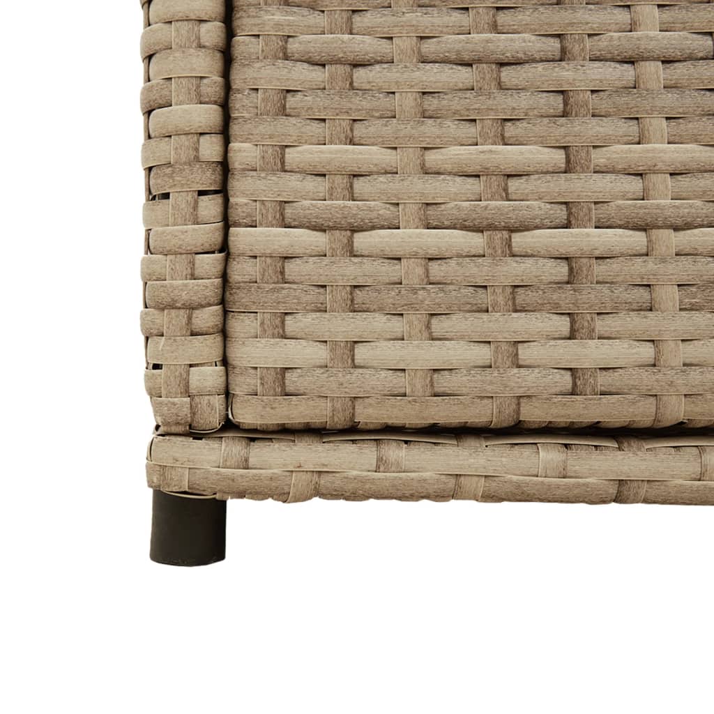 Tuinkast 105x55x113 cm poly rattan beige