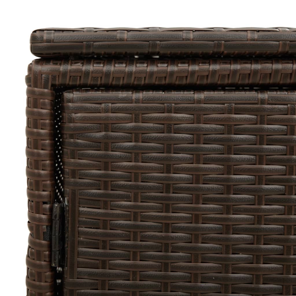 Tuinkast 110x55x60,5 cm poly rattan bruin