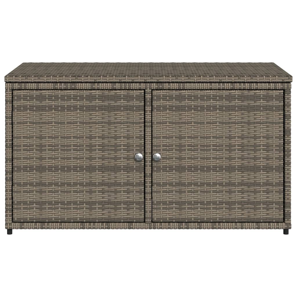 Tuinkast 110x55x60,5 cm poly rattan grijs