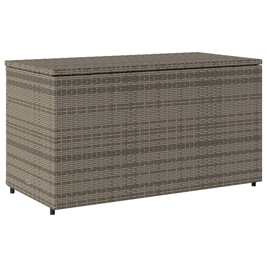 Tuinkast 110x55x60,5 cm poly rattan grijs