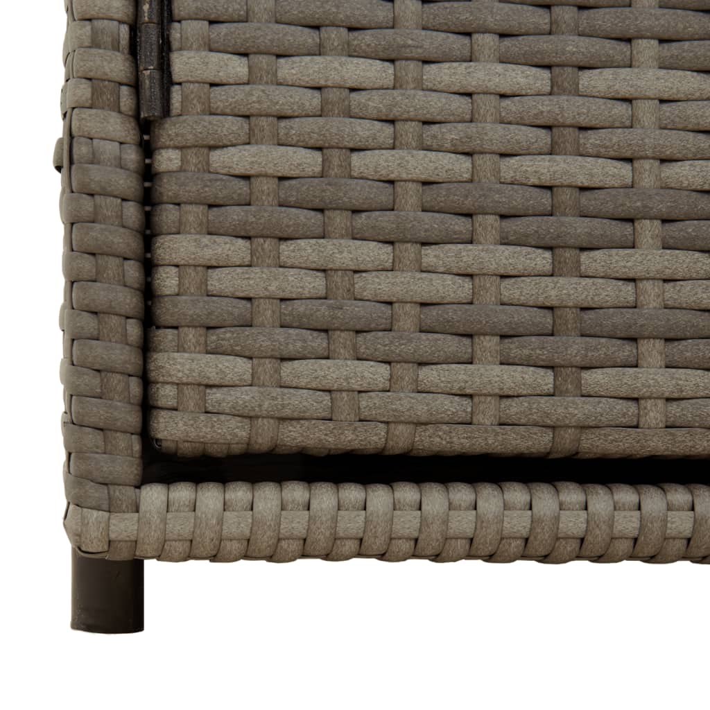 Tuinkast 110x55x60,5 cm poly rattan grijs