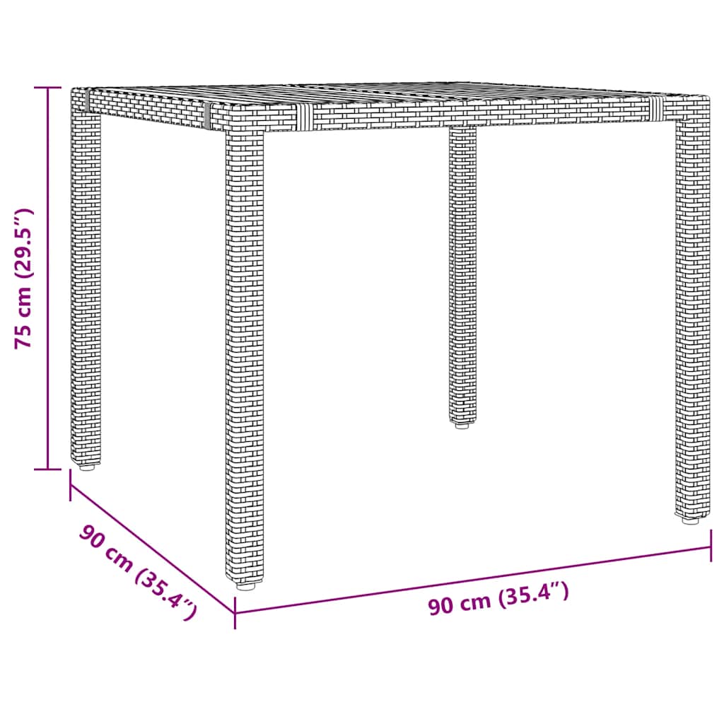3-delige Bistroset met kussens poly rattan grijs