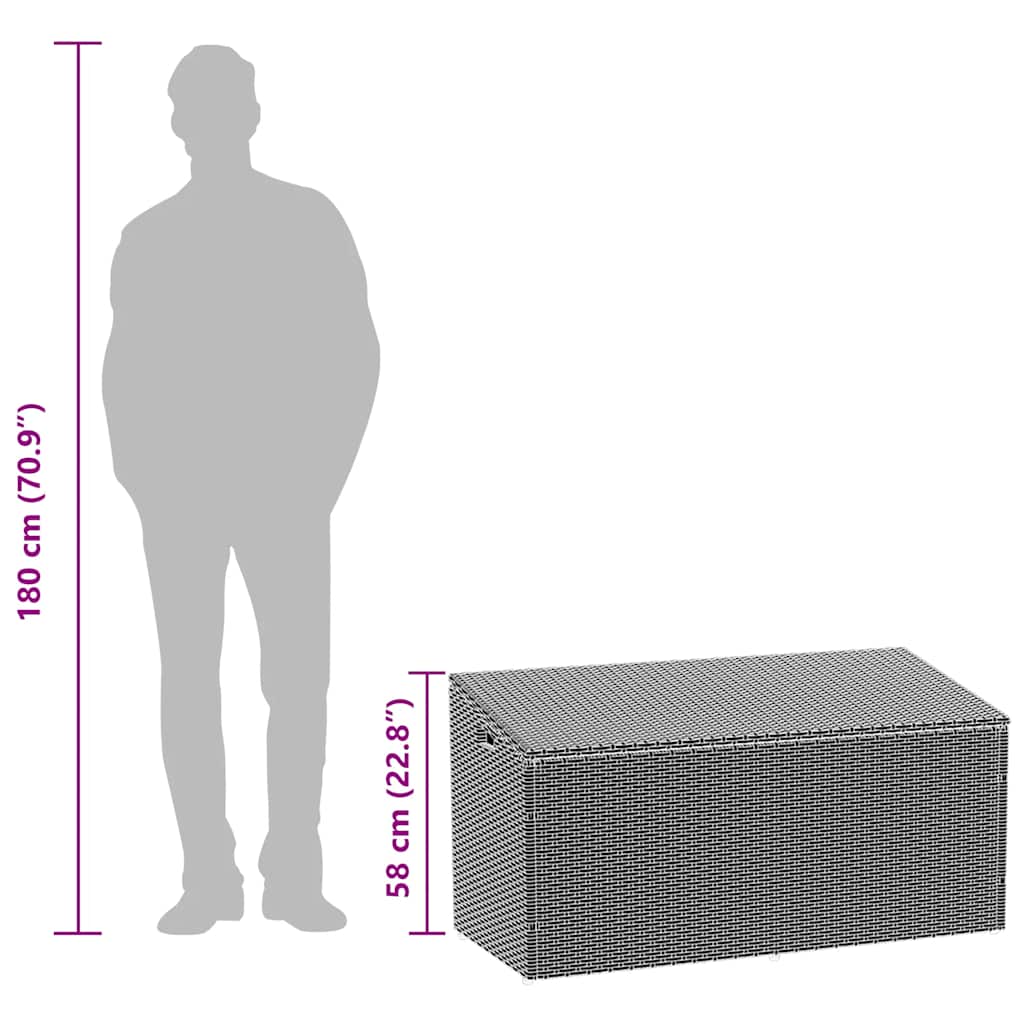 Tuinbox Zwart 110x50x58 cm Poly Rattan