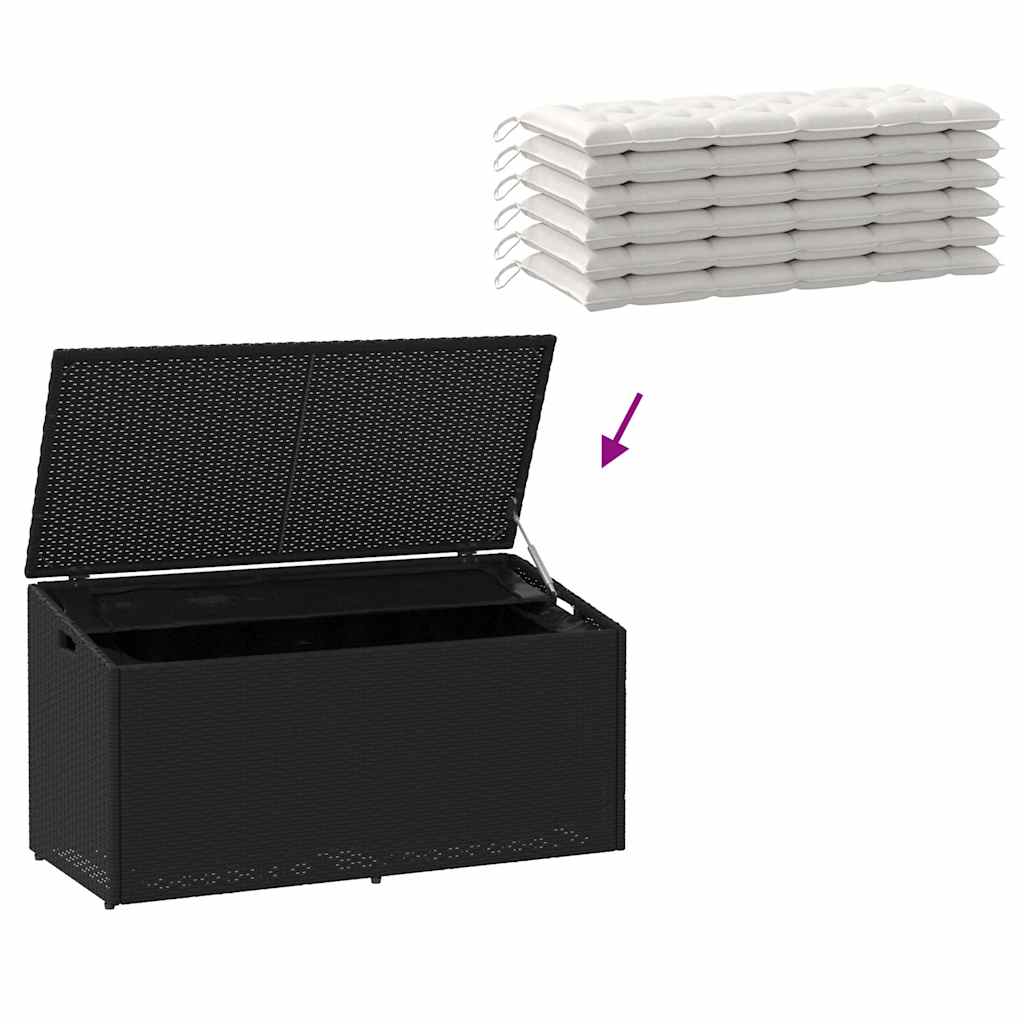 Tuinbox Zwart 110x50x58 cm Poly Rattan