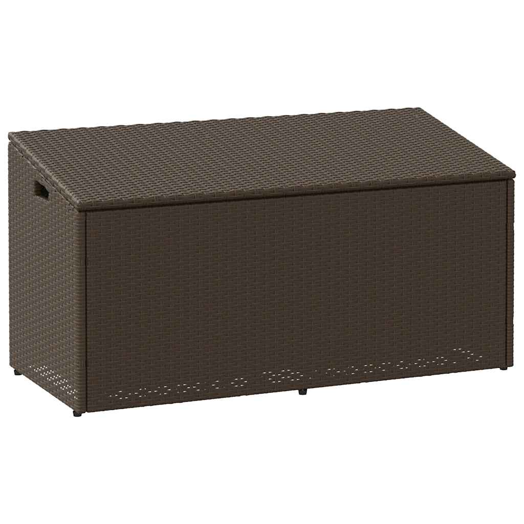 Tuinbox 110x50x58 cm poly rattan bruin
