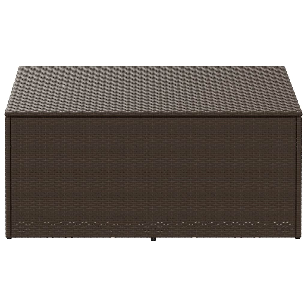 Tuinbox 110x50x58 cm poly rattan bruin