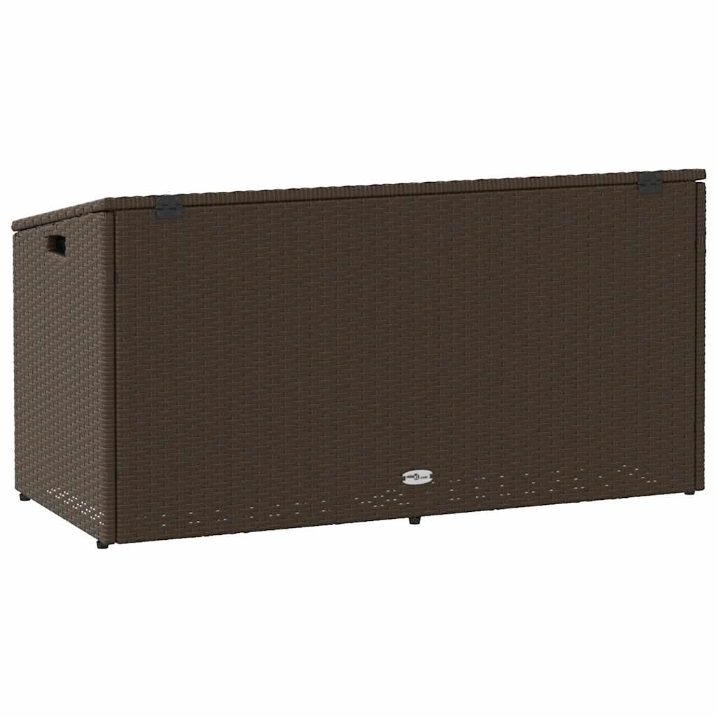 Tuinbox 110x50x58 cm poly rattan bruin