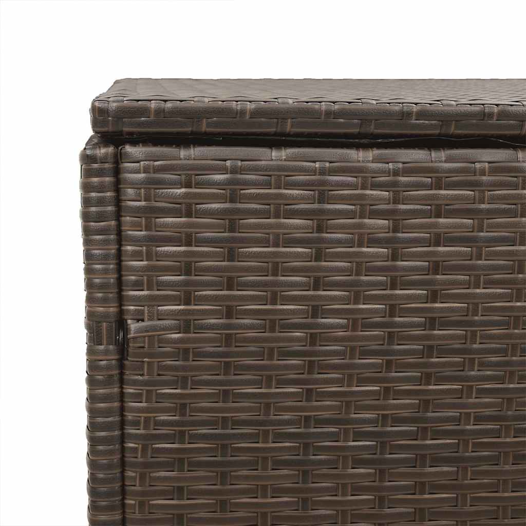 Tuinbox 110x50x58 cm poly rattan bruin