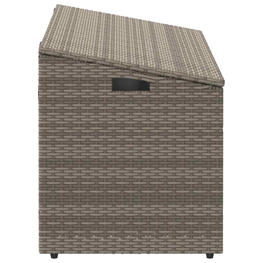 Tuinbox 110x50x58 cm poly rattan grijs