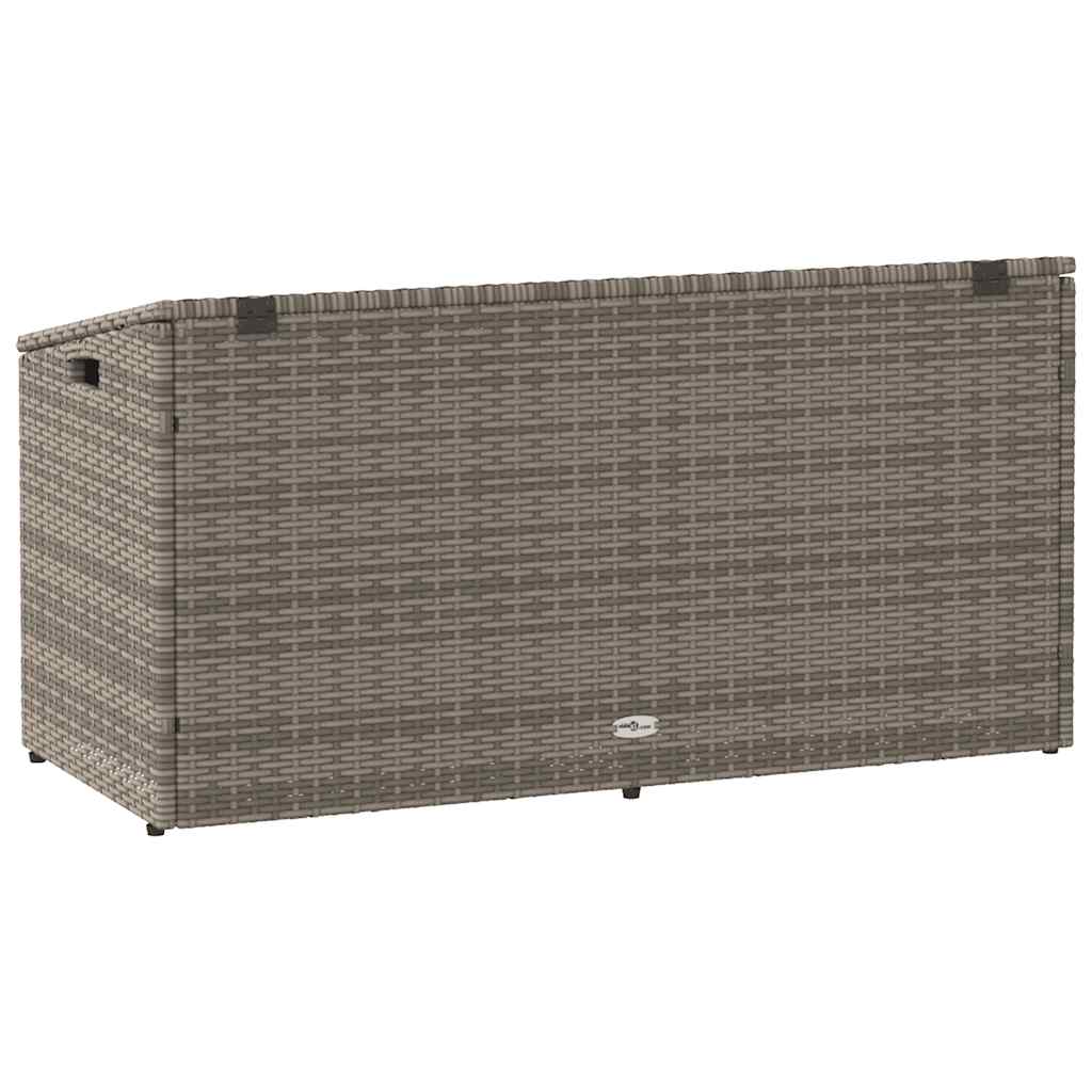 Tuinbox 110x50x58 cm poly rattan grijs