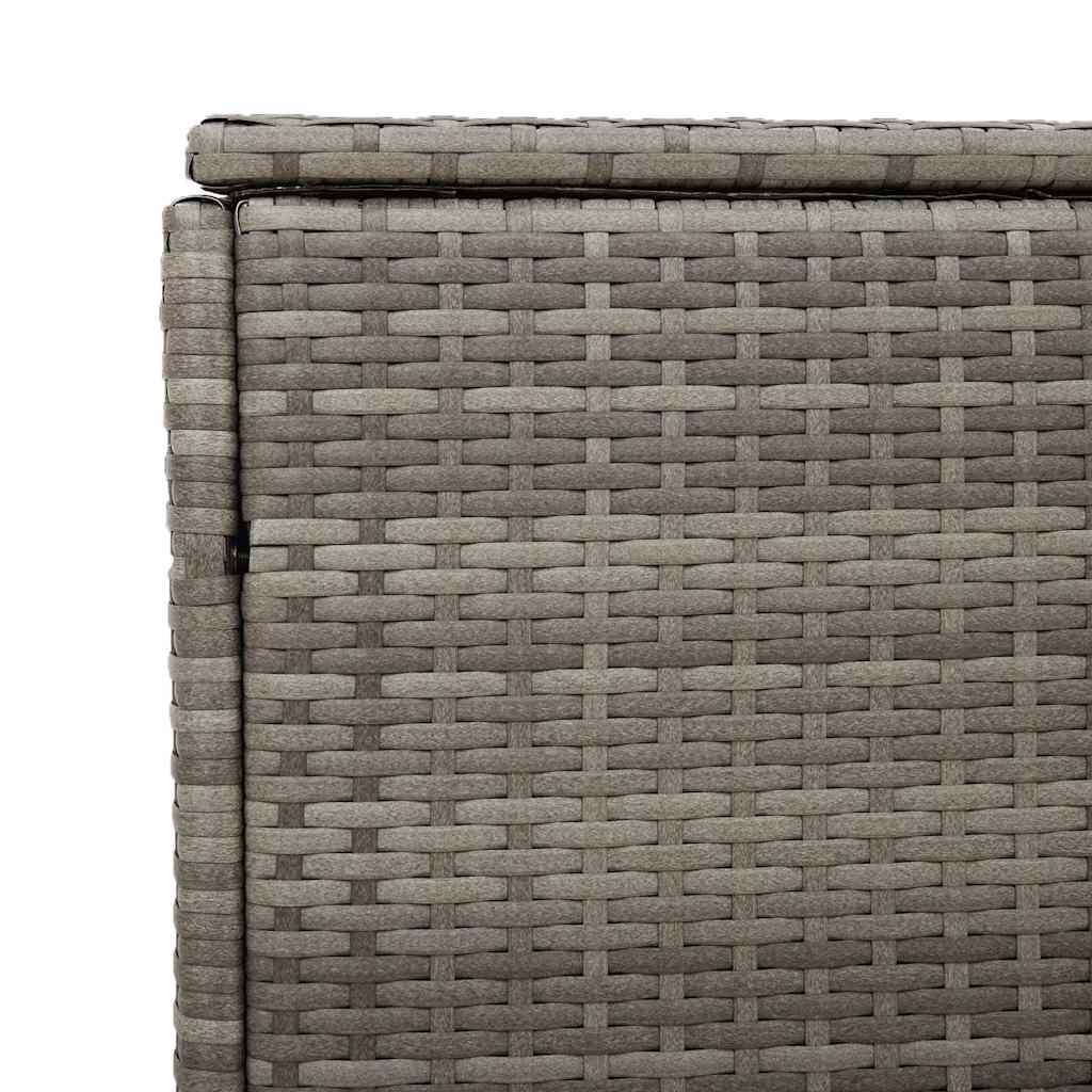 Tuinbox 110x50x58 cm poly rattan grijs