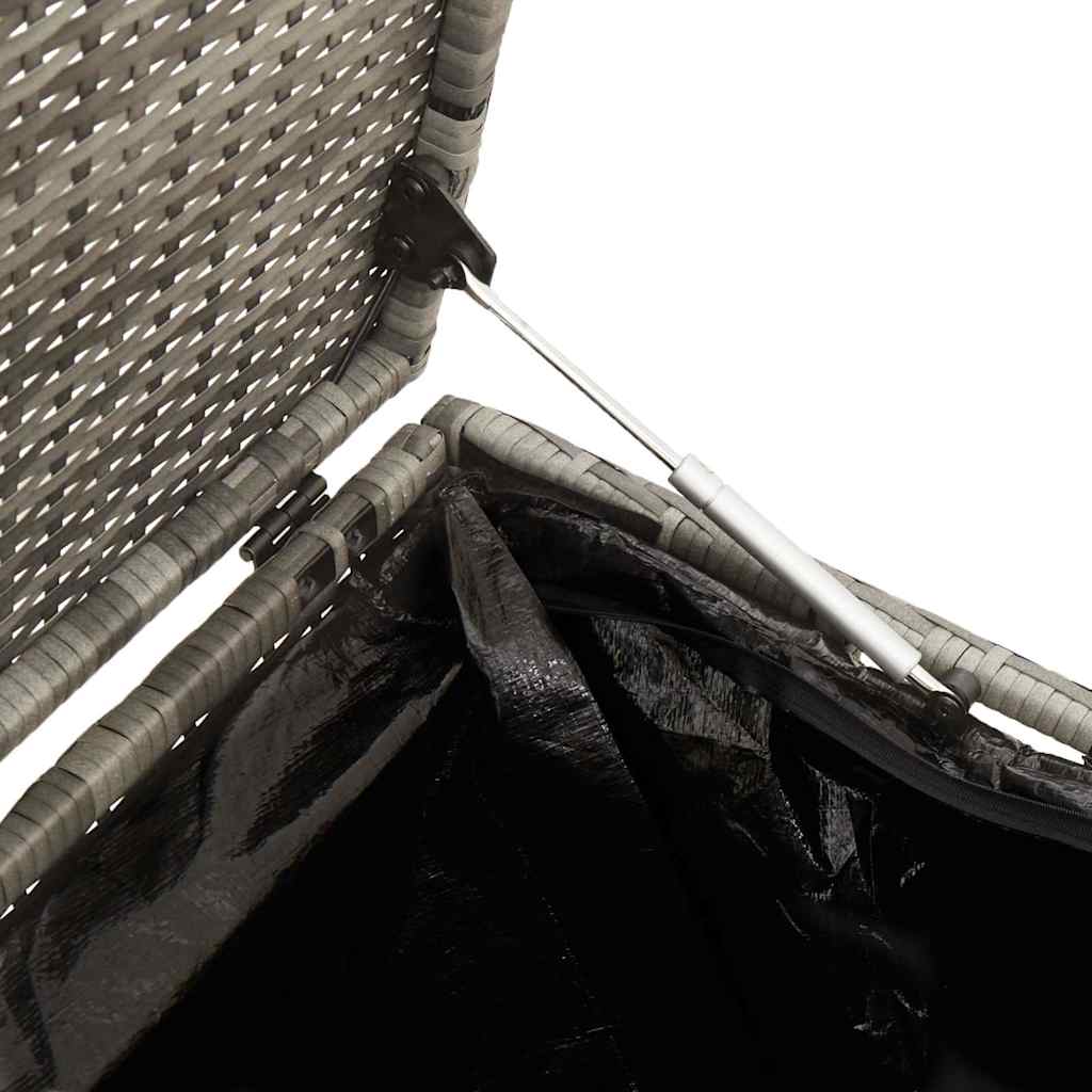Tuinbox 110x50x58 cm poly rattan grijs