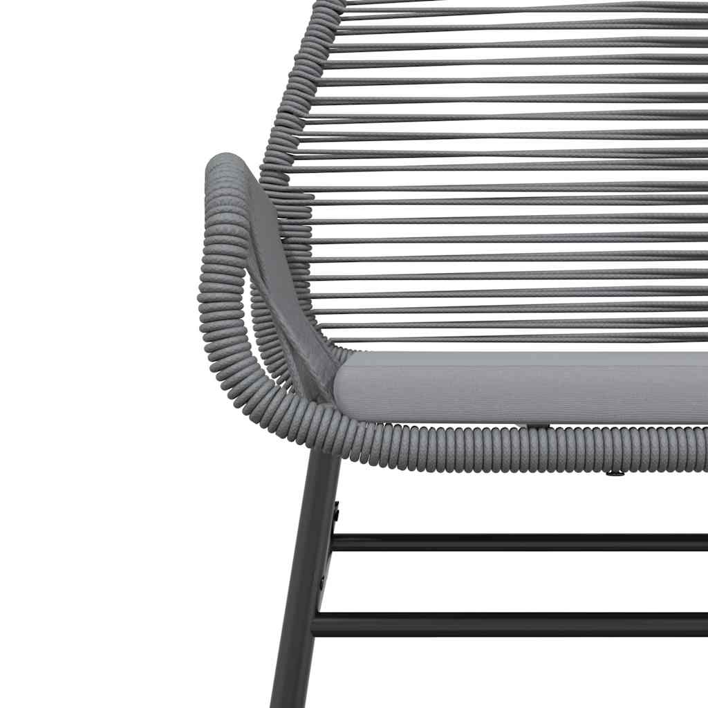 5-delige Tuinset met kussens poly rattan glas grijs