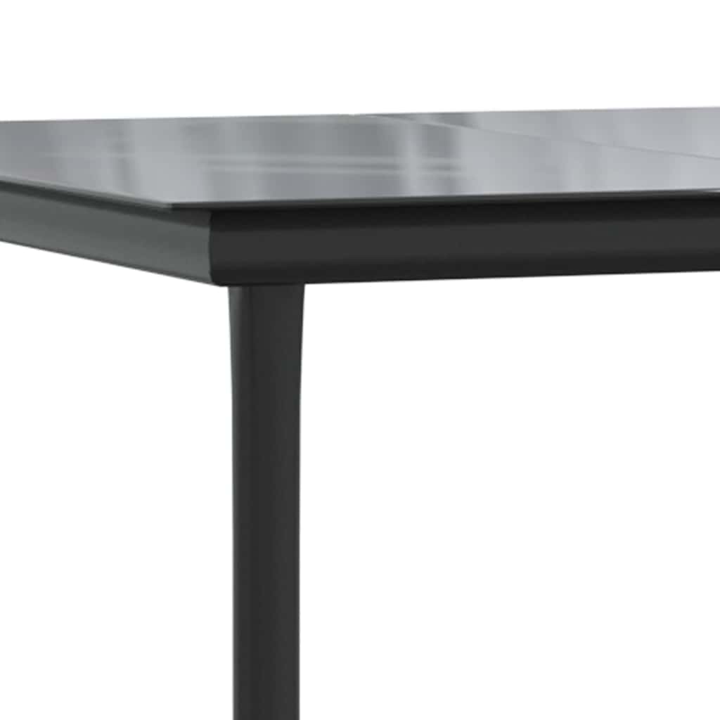 7-delige Tuinset met kussens poly rattan glas grijs