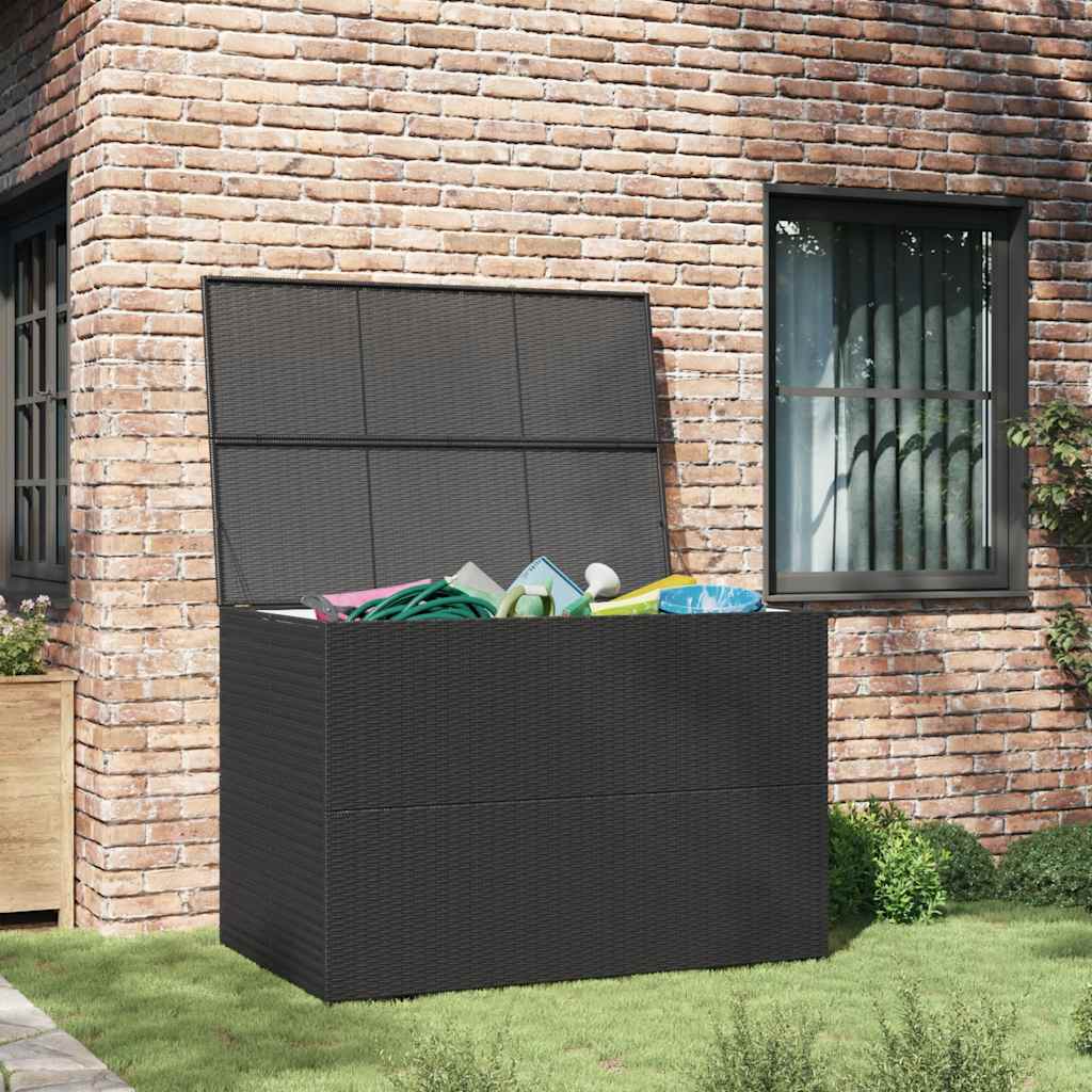 Tuinbox 150x100x100 cm poly rattan zwart