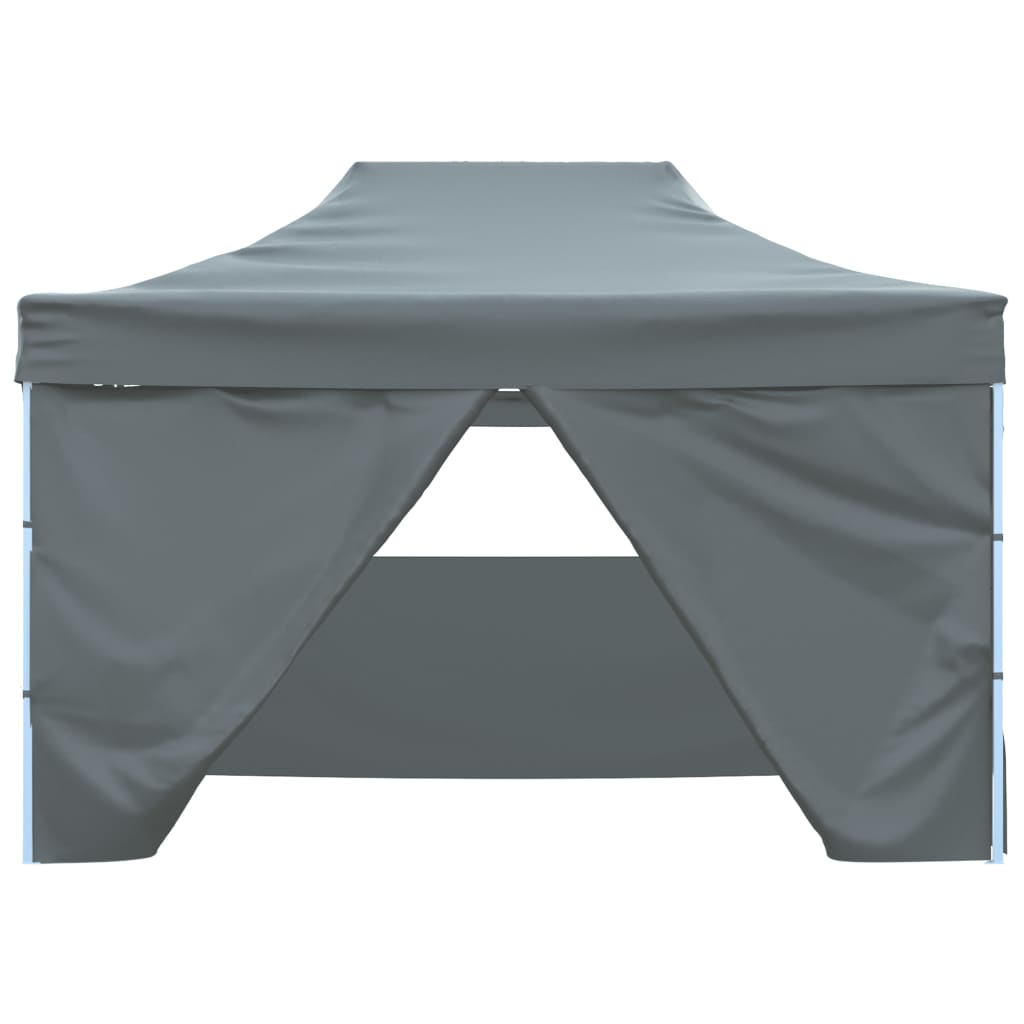 Vouwtent pop-up met 4 zijwanden 3x4,5 m antraciet