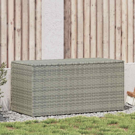 Tuinbox 100x50x50 cm poly rattan grijs