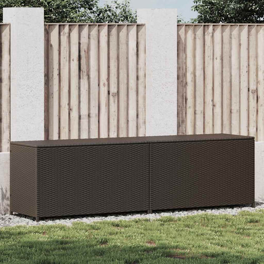 Tuinbox 200x50x60 cm poly rattan bruin