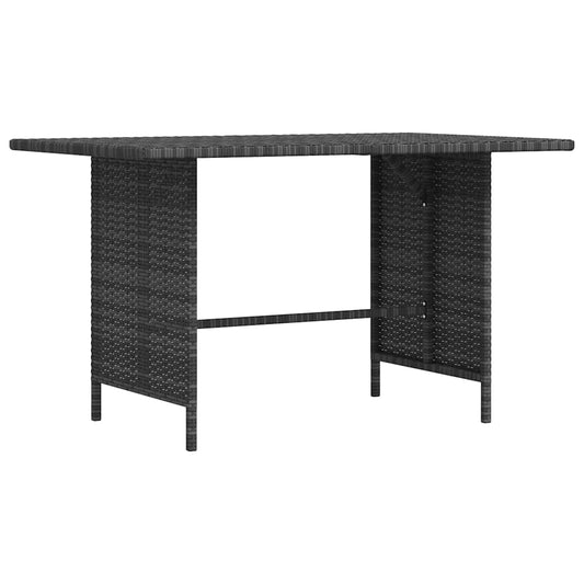Tuintafel 110x70x65 cm poly rattan grijs
