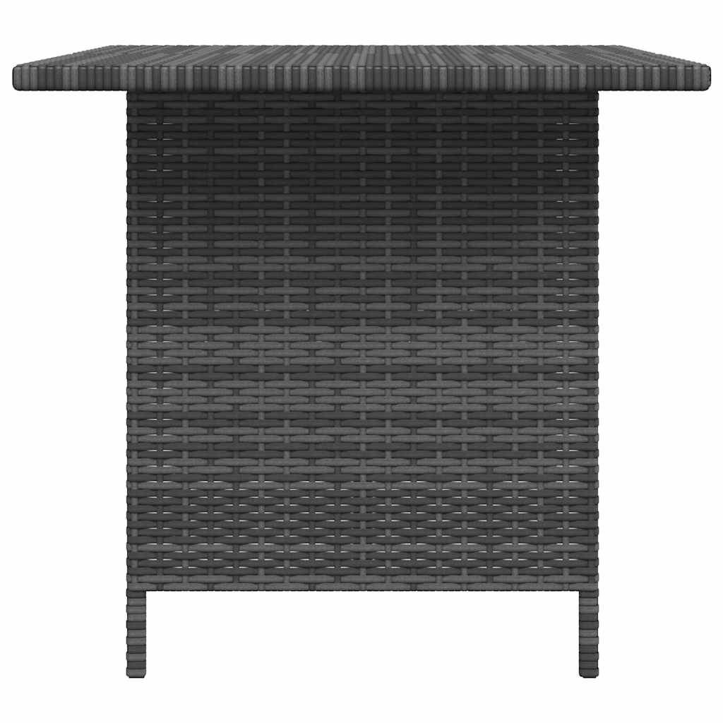 Tuintafel 110x70x65 cm poly rattan grijs