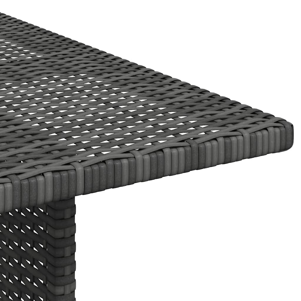 Tuintafel 110x70x65 cm poly rattan grijs