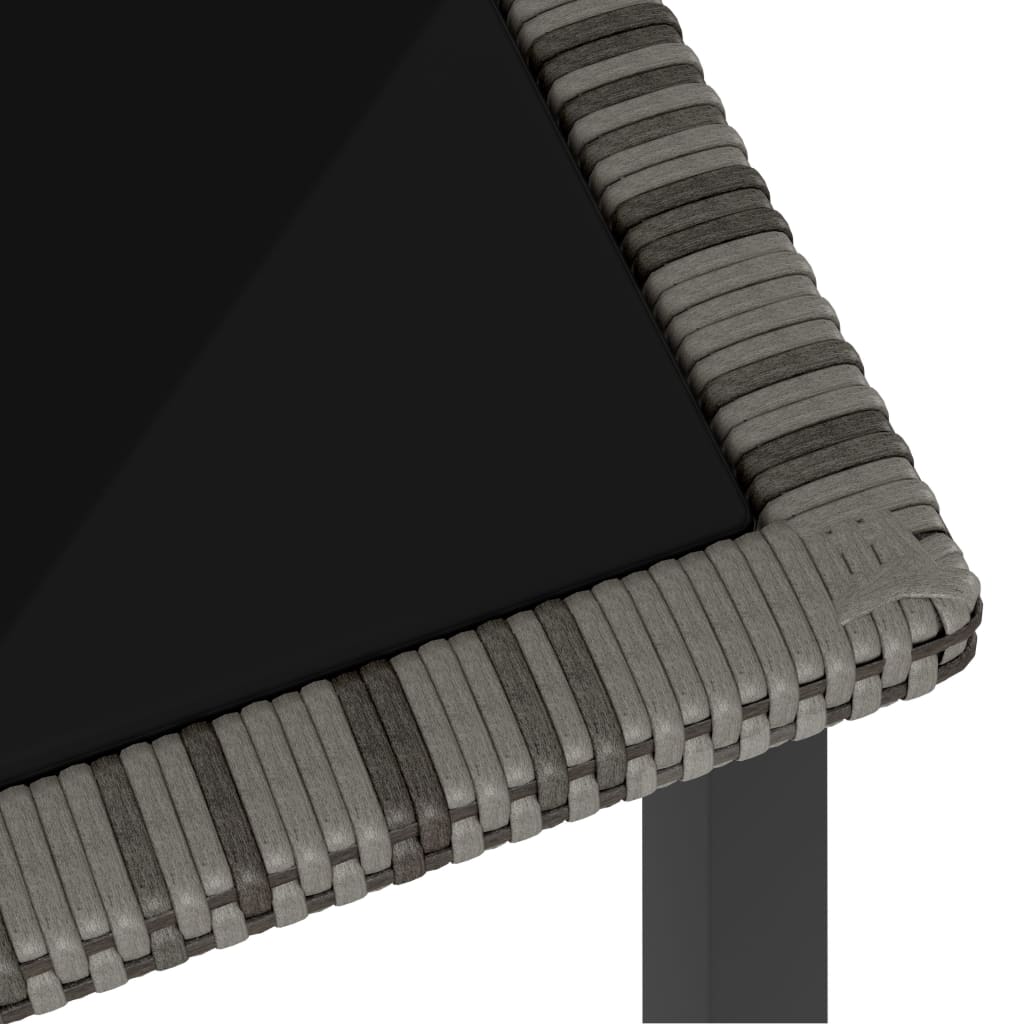 Tuintafel 180x70x73 cm poly rattan grijs