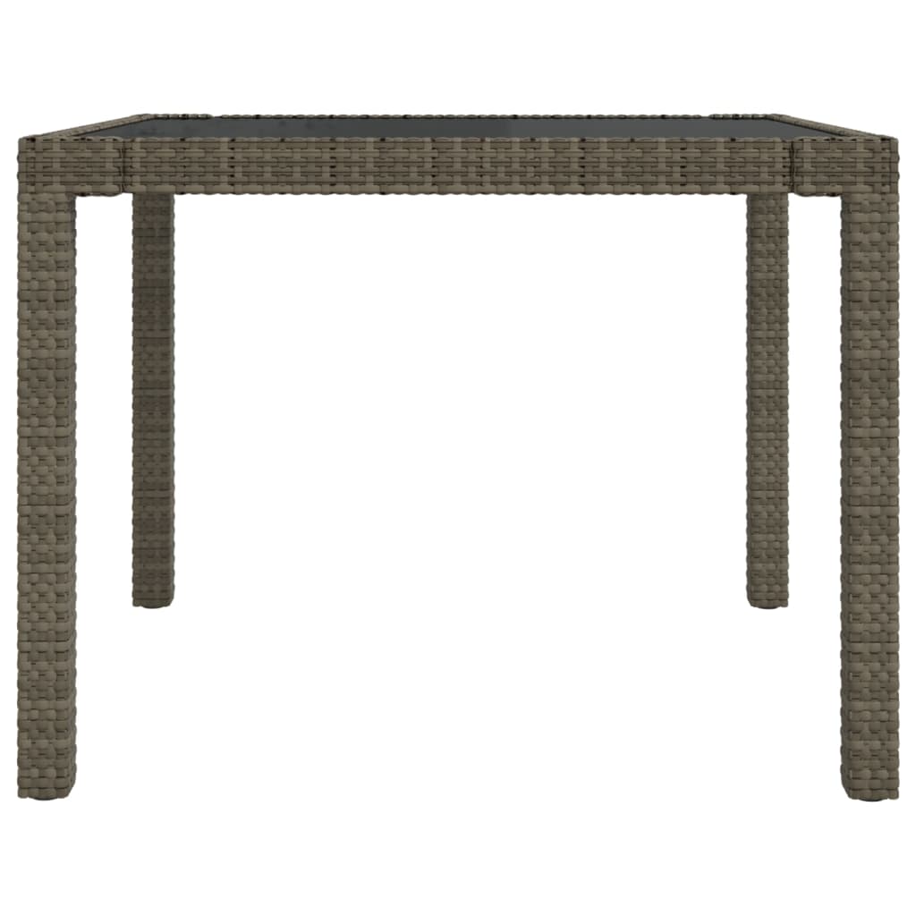 3-delige Tuinset met kussens poly rattan grijs
