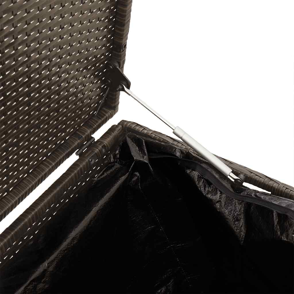 Tuinbox 110x50x58 cm poly rattan bruin